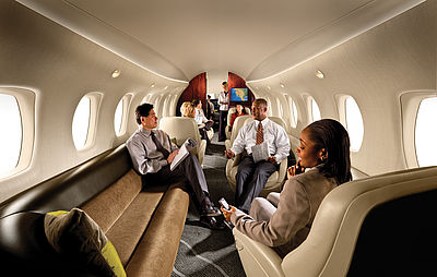 Flying in Comfort on a Private Jet
