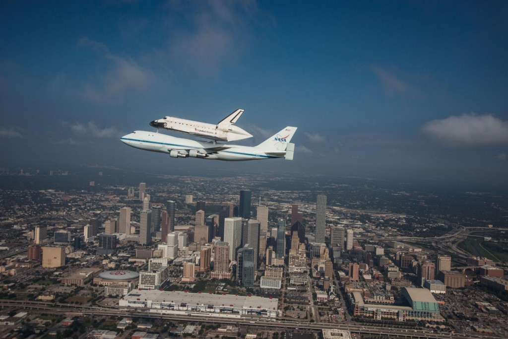 Endeavour above Houston 