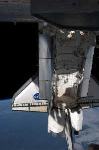 Endeavour docked with Hubble Space Telescope