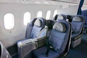 Business class offers privacy and room to spread out